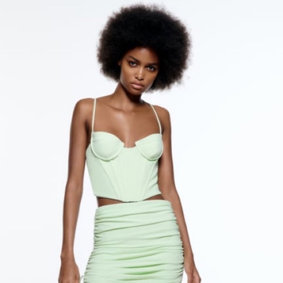 Mint green corset top - Picture 1 of 3